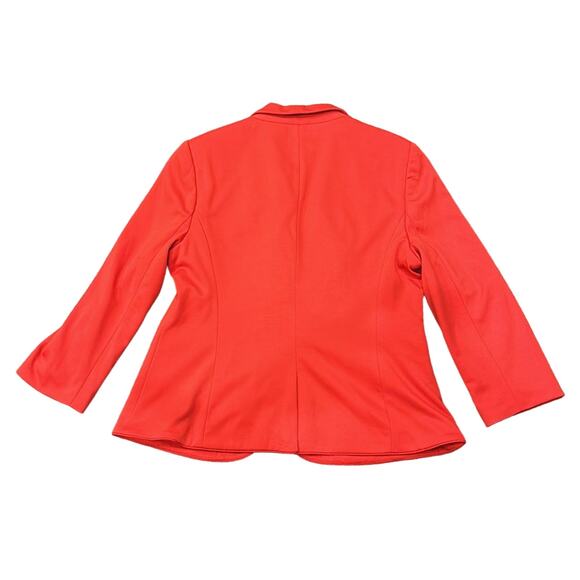 NWT The Limited Coral Red On Button Notch Collar Blazer Size L - Picture 2 of 9
